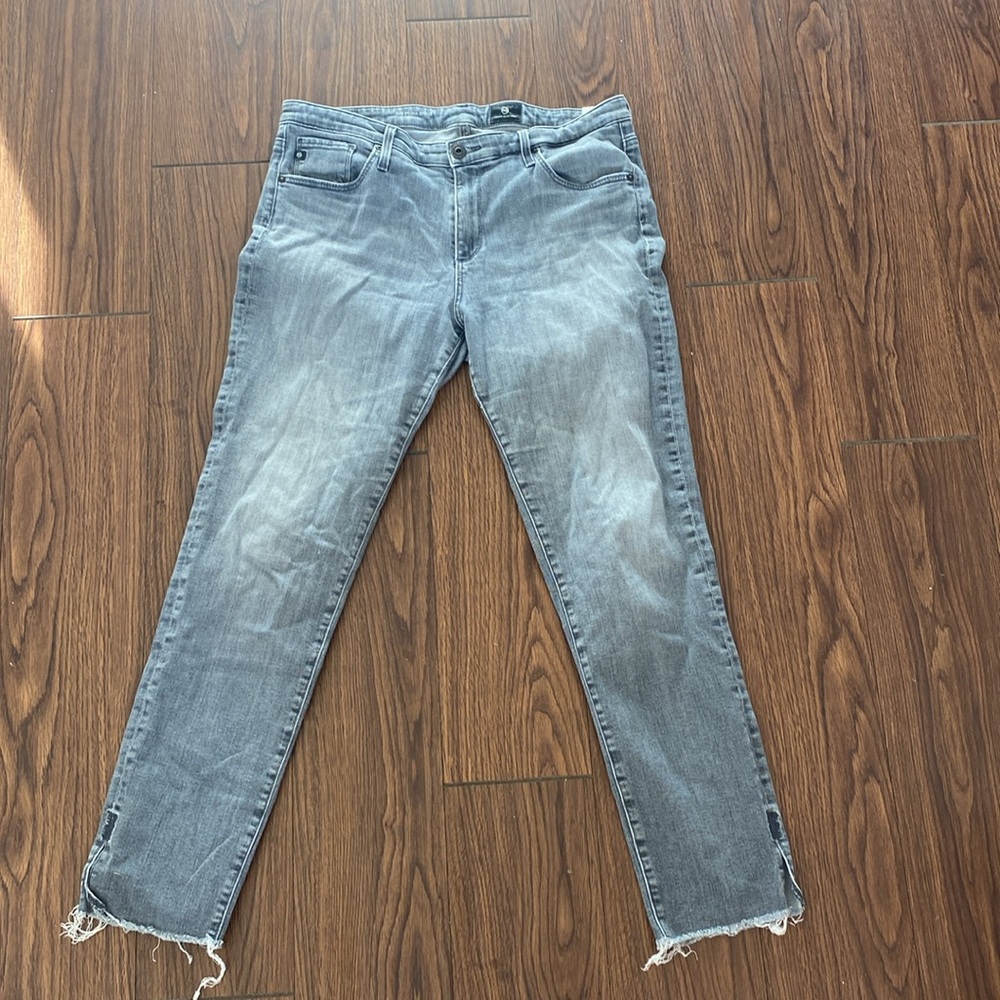 Size 32 AG Adriano Goldschmied Prima Ankle Grey Jeans - Picture 4 of 6